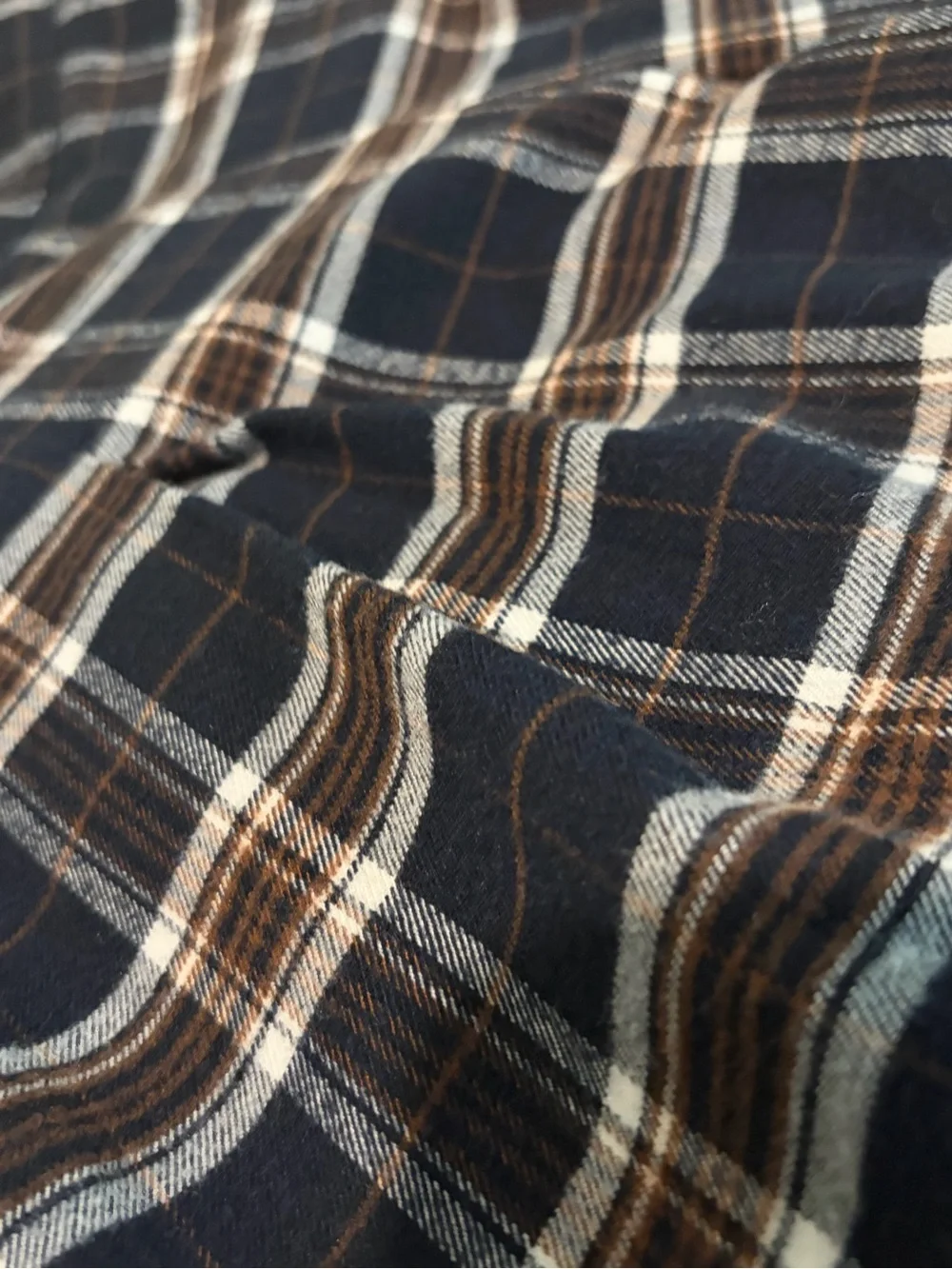 Hollister Navy Blue Plaid High Rise Skirt